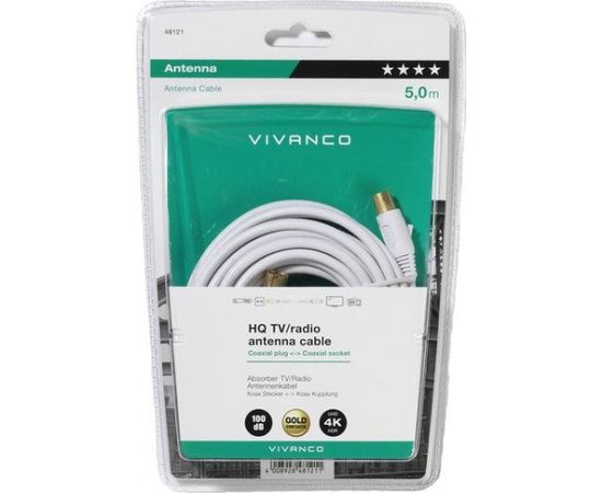 Vivanco coaxial cable HQ 5m (48121)