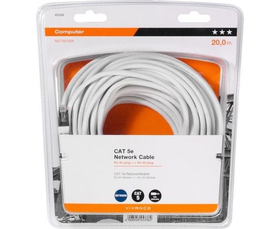 Vivanco ethernet cable CAT 5e 20m (45336)