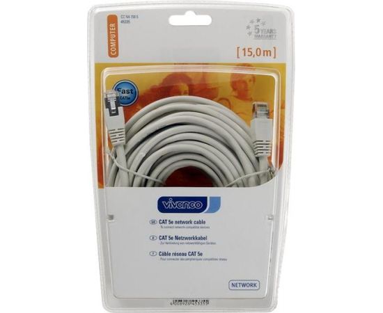 Vivanco ethernet cable CAT 5e 15m (45335)