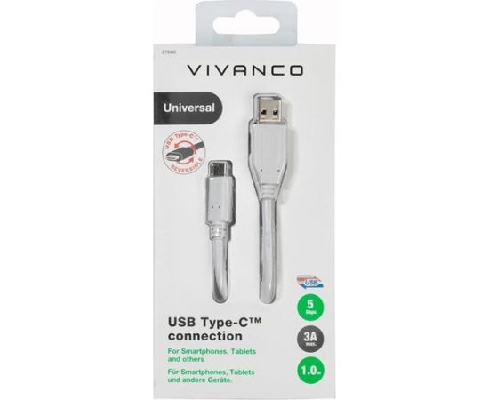 Vivanco kabelis USB-C - USB 3.1 1m (37560)
