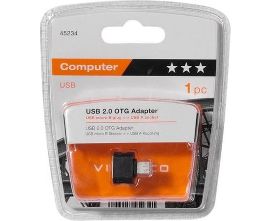 Vivanco адаптер microUSB - USB-A OTG (45234)