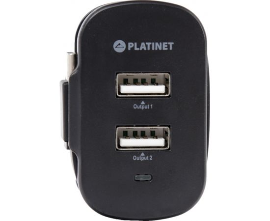 Platinet charger 2xUSB 3,4A + USB-C cable (44654)