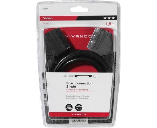 Vivanco cable SCART - SCART 1.5m (47001)