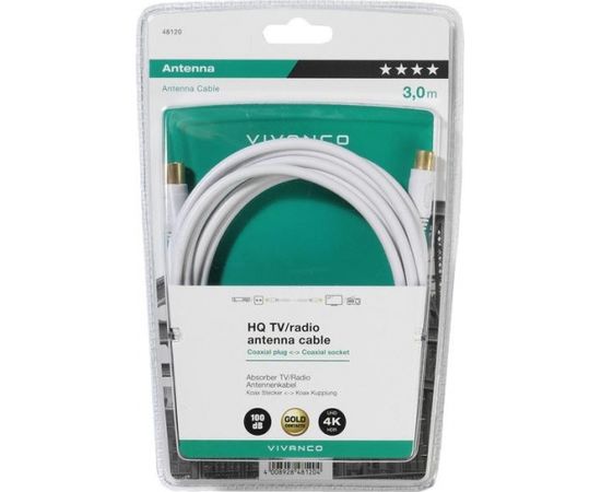 Vivanco coaxial cable HQ 3m (48120)