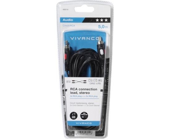 Vivanco cable 2xRCA - 2xRCA 5m (46014)