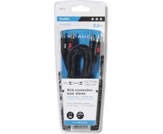 Vivanco cable 2xRCA - 2xRCA 2.5m (46013)