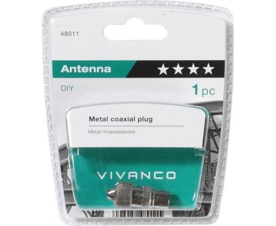 Vivanco coaxial connector, metal (48011)