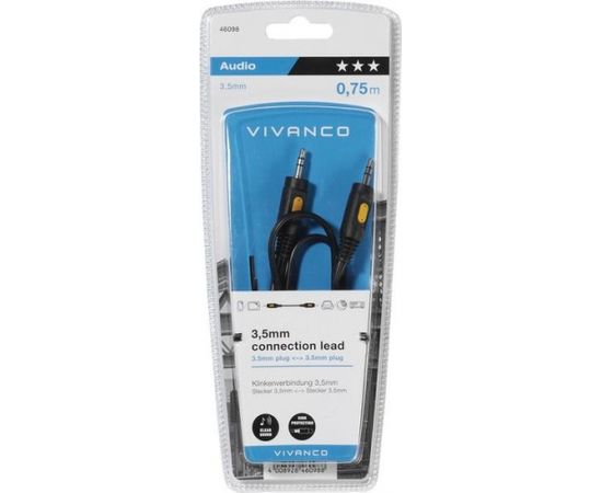 Vivanco cable 3.5mm - 3.5mm 0.75m (46098)