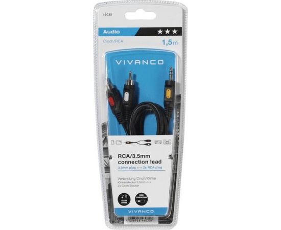 Vivanco cable 3.5mm - 2xRCA 1.5m (46030)