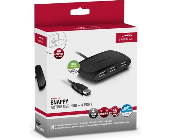 Speedlink USB hub Snappy Active 4 portu USB 2.0 (SL-140010)