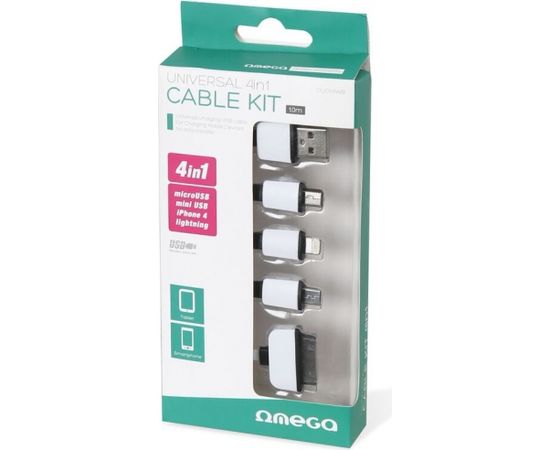 Omega универсальный комплект кабелей 4в1 (OUCK4WB)