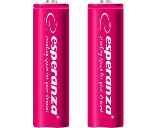 ESPERANZA EZA103R - RECHARGEABLE BATTERIES Ni-MH AA 2000MAH 2PCS - RED