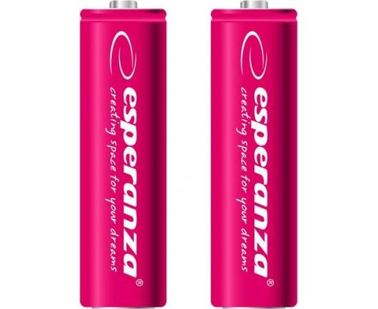 ESPERANZA EZA103R - RECHARGEABLE BATTERIES Ni-MH AA 2000MAH 2PCS - RED