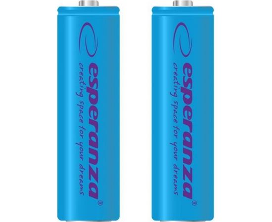 ESPERANZA EZA103B - RECHARGEABLE BATTERIES Ni-MH AA 2000MAH 2PCS - BLUE