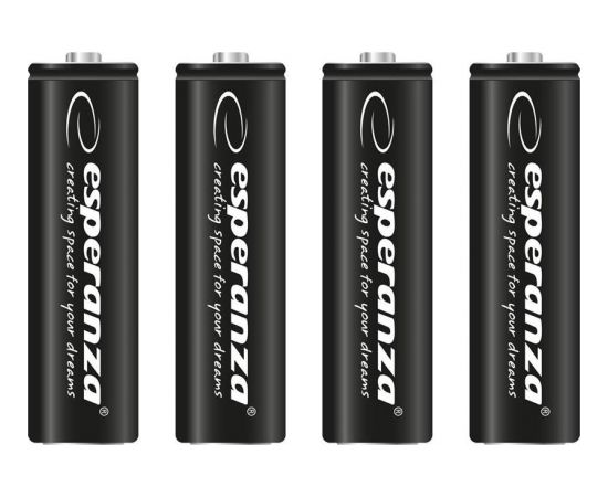 ESPERANZA EZA106 - RECHARGEABLE BATTERIES Ni-MH AA 2600MAH 4PCS - BLACK