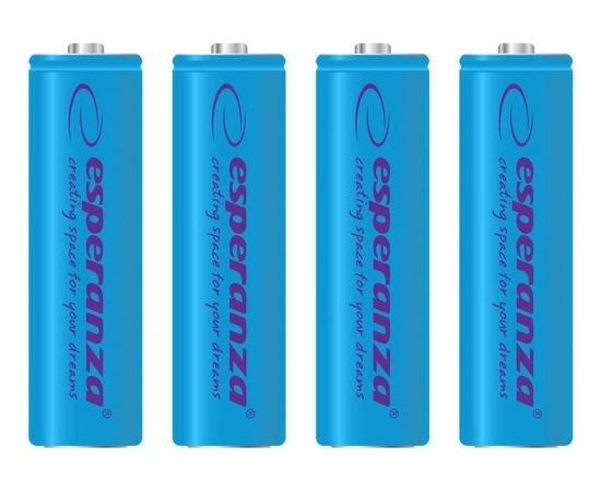 ESPERANZA EZA104B - RECHARGEABLE BATTERIES Ni-MH AA 2000MAH 4PCS - BLUE