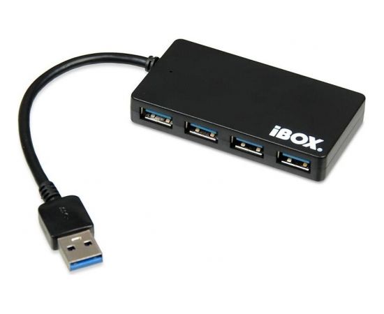Ibox HUB I-BOX USB 3.0 BLACK 4-PORTS SLIM