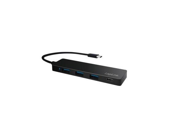 LOGILINK- Ultra-slim USB-C 3.1 hub, 4-port, black