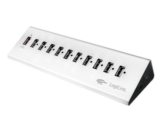 LOGILINK - USB 2.0 High Speed Hub 10-Port + 1x Fast Charging Port