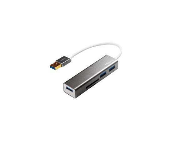 LOGILINK - USB 3.0 hub, 3 port, with card reader USB / Type-C Hub