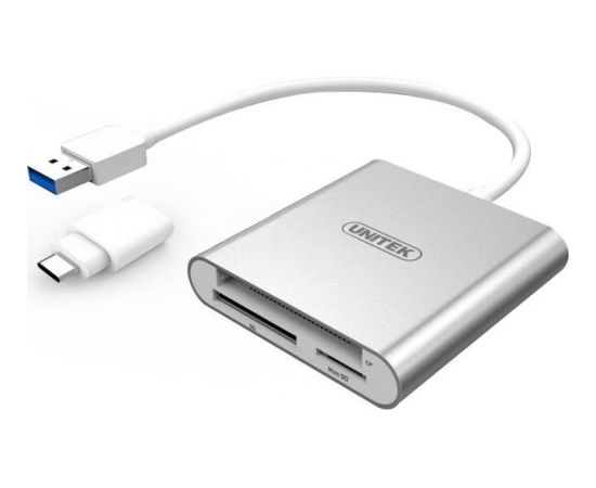 Unitek USB3.0 to Multi-In-One Aluminium Card Reader (With USB Type-C Adaptor)