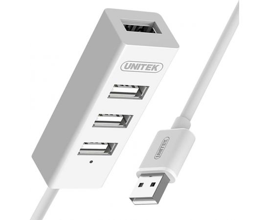 Unitek Hub 4x USB 2.0. mini, white, Y-2146