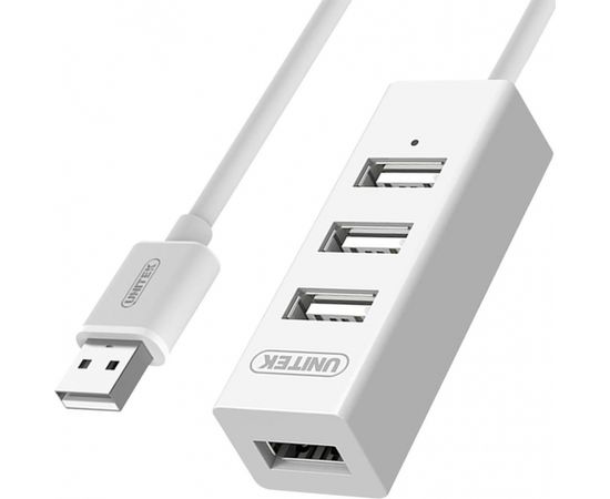 Unitek Hub 4x USB 2.0. mini, white, Y-2146