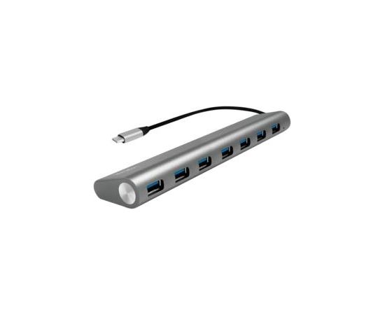 LOGILINK- USB-C 3.1 hub, 7 port, aluminum casing, grey