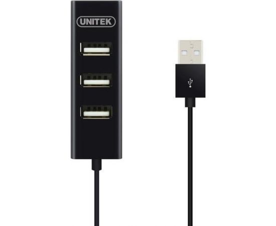 Unitek Hub 4x USB 2.0. mini, black, Y-2140