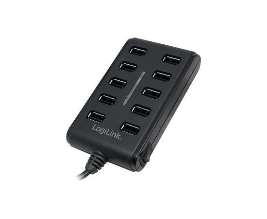 LOGILINK - 10-Port USB2.0 Hub with switch ON / OFF