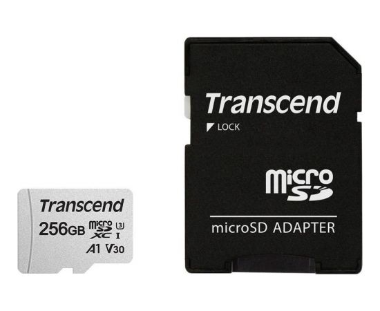 Transcend microSDXC USD300S 256GB CL10 UHS-I U3 Up to 95MB/S with adapter