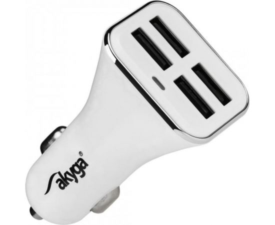 Akyga AK-CH-09 car charger | 4 x USB | 6800 mA)  White