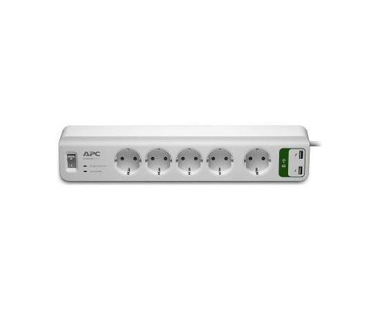 APC Essential SurgeArrest 5 outlets with 5V, 2.4A 2 port USB charger 230V Germany / PM5U-GR