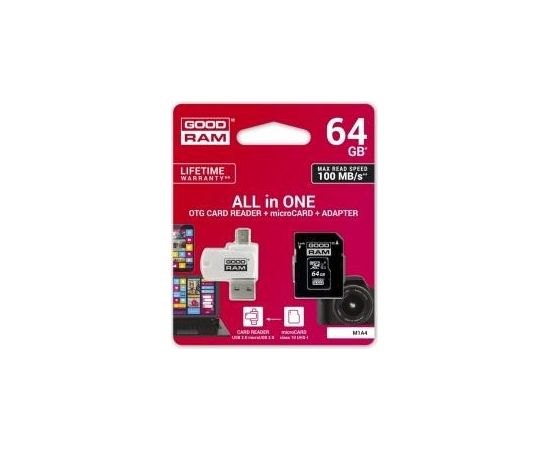 Goodram MicroSD 64GB All in one class 10 UHS I + Card reader