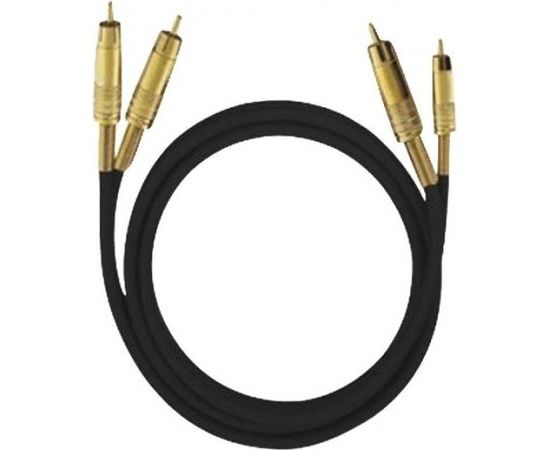 OEHLBACH Art. No. 2029 NF 1 MASTER LF AUDIO RCA PHONO CABLE 1m Black Art. No. 2029