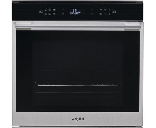 WHIRLPOOL W7OM44S1P cepeškrāsns, 6th Sense, pirolīze, LCD, ner.t. / melna