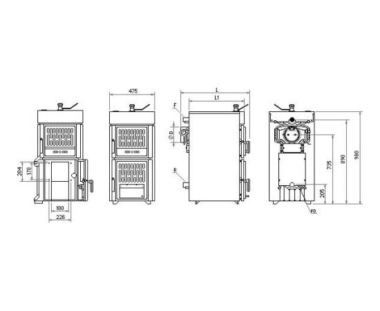 Thermasis Čuguna apkures katls KP3, 14kW