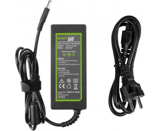 Charger / AC Adapter Green Cell PRO for Dell 19.5V | 3.34A | 65W | 4.5-3.0mm