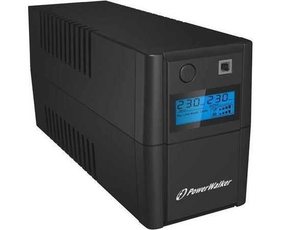 Power Walker UPS LINE-INTERACTIVE 650VA, 2X SCHUKO, RJ11 IN/OUT, USB, LCD