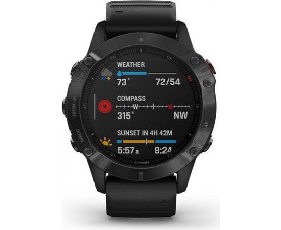 Garmin Fenix 6 Pro Music WiFi GPS Tough Gorilla Glass 47mm Black / Black Band Watch