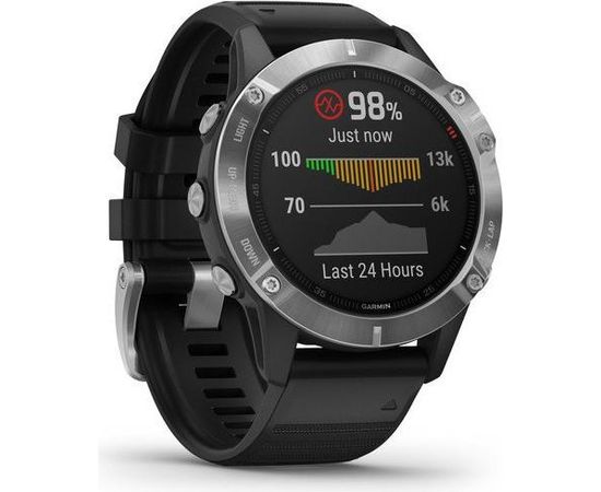 Garmin Fenix 6, серебристый/черный