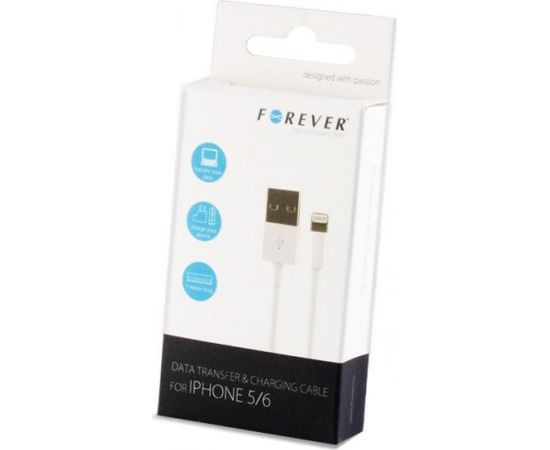 Forever Lightning MD818ZM/A USB Datu un uzlādes Kabelis 1m Balts (Analogs)