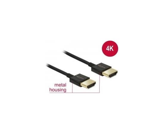Delock Cable High Speed HDMI with Ethernet A male > A male 3D 4K 4.5m Slim