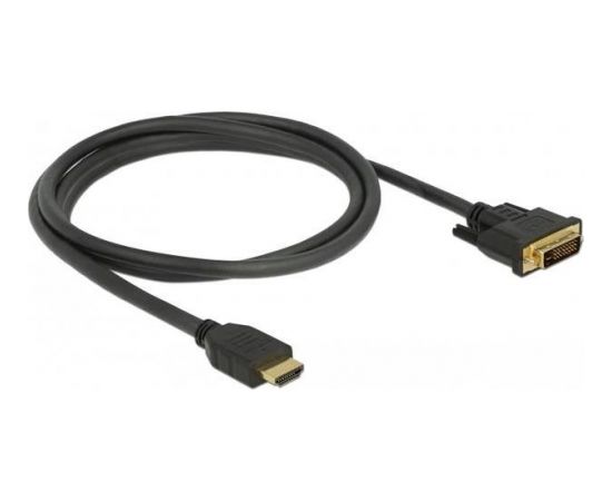 Delock HDMI to DVI-D 24+1 cable bidirectional 1.5 m black