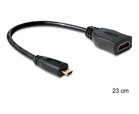 Delock Cable High Speed HDMI with Ethernet - HDMI micro D male > HDMI A female