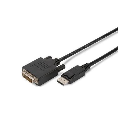 Assmann Cable Displayport w/interlock 1080p 60Hz FHD Type DP/DVI-D (24+1) M/M black 3m