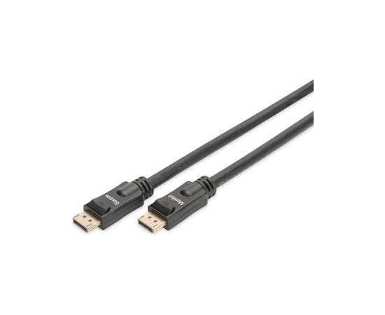 Assmann Cable DisplayPort 4K 60Hz UHD Type DP/DP M/M with amplifier interlock, black 15m