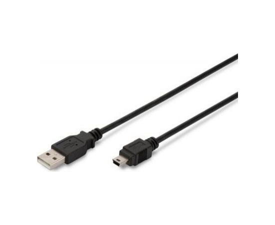 ASSMANN USB 2.0 HighSpeed  Cable USB A M (plug)/miniUSB B (5pin) M (plug) 3m bl