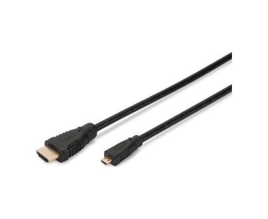 ASSMANN HDMI 1.4 HighSpeed w/Ethernetem Cable HDMI A M (plug)/microHDMI D 1m