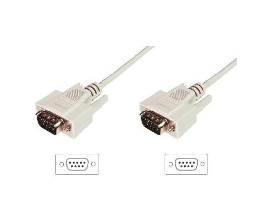 ASSMANN RS232 Connection Cable DSUB9 M (plug)/DSUB9 M (plug) 2m beige